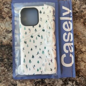 Casely White Skiing Design Phone Case